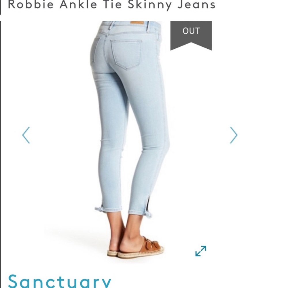 Sanctuary Women's Blue Robbie Ankle Tie Chloe Wash